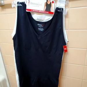 NWT 2PK Skinnygirl Seamless Shaping Camis; Blk/W colors; S,M, L, & XL. $35 Each